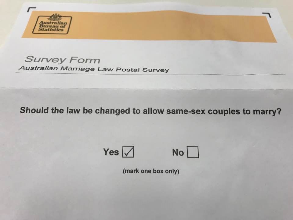 Postal survey form